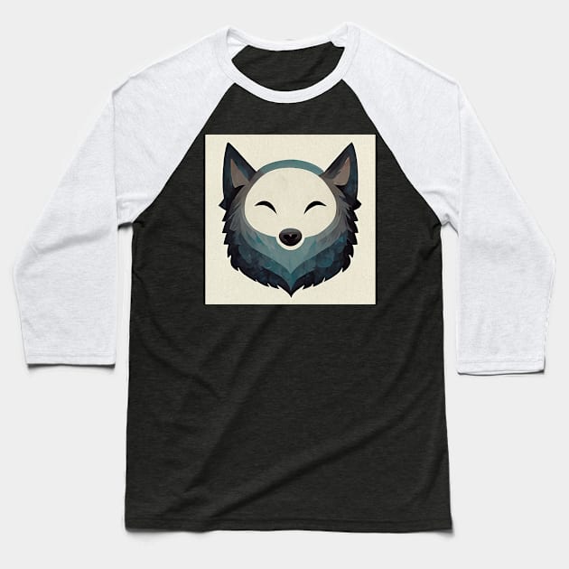 Cute Wolf Design Baseball T-Shirt by RichieDuprey